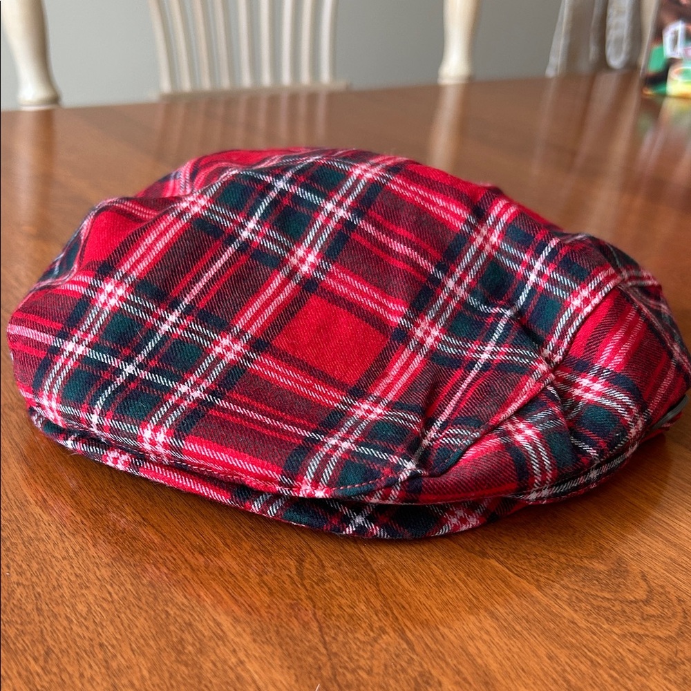 Red Plaid “newsboy” hat